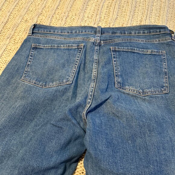 Old Navy button fly extra High Rise Curvy Sky Hi Straight woman’s size 16 blue j - Picture 5 of 7